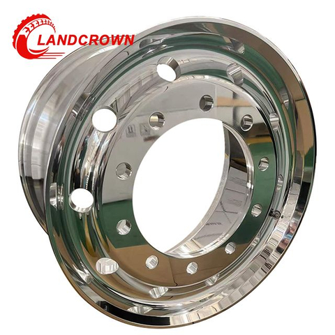 الصين 22.5x11.75 حافة شاحنة ألومنيوم مزورة 385 / 65R22.5 إطار