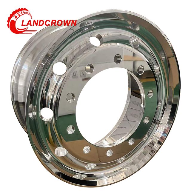 الصين 22.5x11.75 حافة شاحنة ألومنيوم مزورة 385 / 65R22.5 إطار