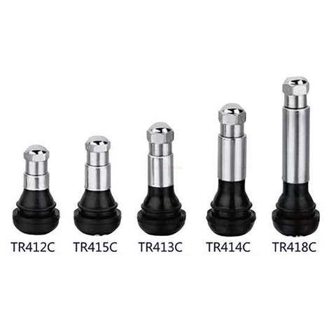 سيقان صمامات إطارات السيارات والمقطورة متعددة النماذج - TR412/TR413/TR414/TR415/TR416/V3-15 للإطارات بدون أنابيب والإطارات القياسية 