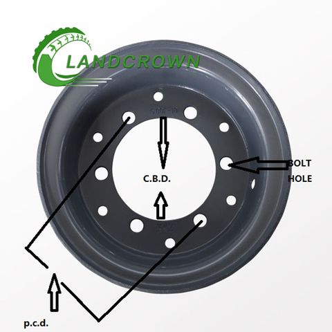 7.00T-16 Колесные диски для вилочных погрузчиков, 2 шт. 7.00-16 для шин вилочных погрузчиков 9.00-16